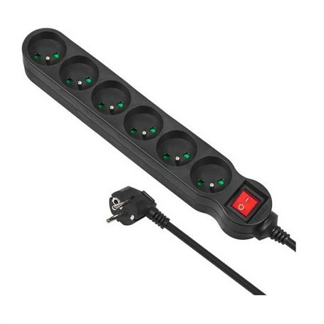 Multiprise 6 Prises avec Interrupteur MacLean MCE225 2300 W (1