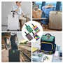 EQLEF® Lot de 4 jolies étiquettes à bagages en PVC pour valise ou cartes de visite