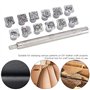 Tampons d'artisanat en cuir, ensemble d'outils d'estampage pour étui à outils d'estampage 12 pièces pour bijoux pour cuir pour a