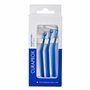 Porte-brosses interdentaires Curaprox UHS 470 – Manches Bleus coudés avec système de clic Universel pour Un accès Facile | Pack