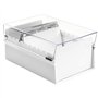Acrimet Boîte à Fiches Organisateur 4'' x 6’', Base en Métal Robuste (Index AZ et un Séparateur Plastique Inclus) (Base Blanche 