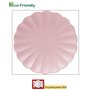 Ciao-Kit Table Fête Party Flower Shape 24 personnes (112 pcs: assiettes, gobelets, serviettes) en papier compostable, rose Vaiss