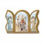 Frères Bonella | Triptyque dévotionnel en bois Pape Jean-Paul II f.to 6x9cm | Fabriqué en Italie