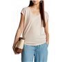 United Colors of Benetton T- Shirt 37uje16b1, Beige, Medium Femmes