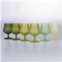Lot de 6 Verres à Liqueur 260 ML givré en Verre, Greenery