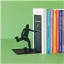 Balvi Serre-Livres Goal Kick Couleur Noir Stand pour Les Livres de bibliothèques avec Joueur de footb
