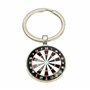 Porte-clés cible de fléchettes rond 3D – Porte-clés de jeu de cible – Accessoire en métal