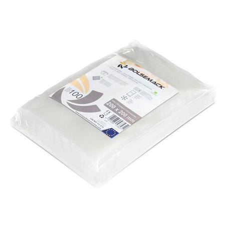 Bolsemack- Pochette sous vide alimentaire 100 Sachets 20 x 20 cm pour Machine Mise Sous Vide - Sans BPA