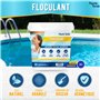 Puerto Verde • Floculant Naturel 64 Traitements. Clarifiant pour Les Grandes Piscines et Les Spas. Éliminateur de Turbidité pour