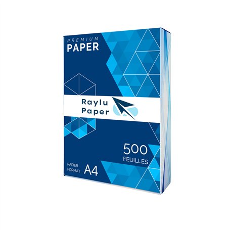 Raylu Paper - Papier A4 Multiusage Premium 500 Feuilles 80g pour Imprimantes Laser