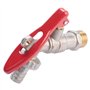 1/2" Robinet d'eau de filetage verrouillable Eau Ball Valve en laiton robinet d'eau Valve extérieure jardin pelouse interrupteur