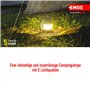 EMOS - Lampe de camping LED multifonctionnelle - portable - 3 types de lumière - 215 lm, max. 305 m - 3 modes d'éclairage - 90 h