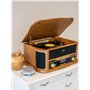 Lenco TCD-2571 Tourne-Disque pour Vinyle - Tourne-Disque Bluetooth avec Haut-Parleur - Radio Dab+ - Lecteur CD - Platine Cassett