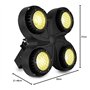 BeamZ SB400IP Projecteur de Scène Blinder IP65, 4x LED Chip on Board (COB), 100 Watts, DMX 4 ou 8 Canaux, Projecteur, Stroboscop
