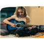 Max SoloArt Pack Guitare Classique Junior 1/4 - Bleue, Cordes en Nylon, 4 à 6 ans, Sac de Transport, Médiators, Sangle, un Cadea