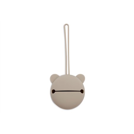 Jollein Boîte à tétine en silicone pour les déplacements - Vert olive - Diamètre 7 cm - Rangement de tétine - Vert olive