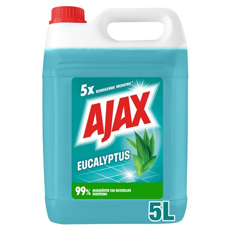 AJAX - Nettoyant ménager sol & multi surfaces - Parfum eucalyptus - le bidon de 5L