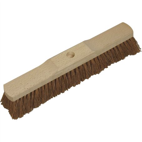 Salle Balai avec poils en coco et corps en bois – avec trou Manche | 40 cm – Sans manche