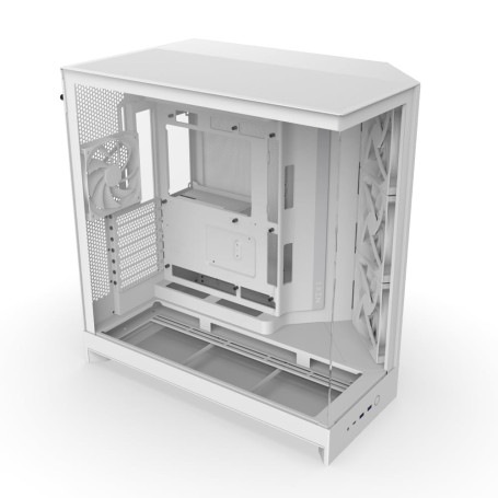 NZXT H9 Flow (2025) – Grand boîtier PC ATX Mid-Tower à Double Chambre pour Flux d'air – Inclut 3 Ventilateurs de 140 mm et 1 Ven