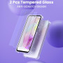 Yohii Coque pour Samsung Galaxy A35 5G Paillettes, 2 Pièces Protection Écran en Verre Trempé, Ultra Mince Transparent Glitter Ho