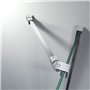 80 cm en acier inoxydable sans cadre Porte de douche Panneau fixe Wall-to-glass Barre de support pour 6mm 8mm 10mm en verre épai