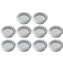 cyclingcolors 10x Grille de ventilation aération ronde plastique diamètre encastrement 50mm hauteur 12.5mm cache protection plaf