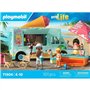 Playmobil 71904 Camion vendeur de glaces & 3 personnages, My Life Vacances a la plage, Design rétro années 50, 101 pieces, des 4