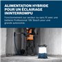 Bosch Professional 18V System Lampe hybride sans fil GLA 18VH-7500 (inclus le câble de l’appareil à froid)