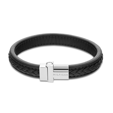 Tommy Hilfiger Jewelry Bracelet pour Homme en Cuir Couleur Noire - 2790375