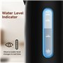 Aigostar Lydian - Bouilloire Electrique Inox 1,7 L, 2200W Double Paroi Bouilloires électriques, Avec Indicateur de Niveau d'eau,