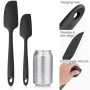 JOOTUEPO 2 Pièces Spatule Silicone, Spatule Cuisine Patisserie, Silicone Résistant à la Chaleur Antiadhésifs Ustensiles à Maryse
