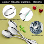 CoKeeSun Cuillères à Soupe 8 Pièces, 18.5cm Cuillères en Acier Inoxydable, Cuillere a Soupe Set Argent, Cuillère de Table, Cuill