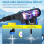 Nettoyeur Haute Pression sans Fil, Nettoyeur Haute Pression Portable avec Buse Réglable 6 en 1, Pistolet Haute Pression sans Fil
