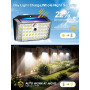 COOLNIGHT Lampe Solaire Exterieur Detecteur de Mouvement, 246LED (Lenticulaire&Plus Lumineux)+320° Lumiere Solaire Exterieur, 3