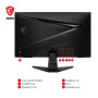 MSI MAG 256F Écran Gaming 24,5 Pouces FHD - Dalle Rapid IPS 1920 x 1080, 180 Hz / 1ms GtG, gamut sRGB 127%, Design sans Cadre, H