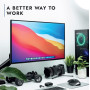 Invision Support Ecran PC Bras Simple pour Moniteurs de 19 à 32 Pouces, Pince de Bureau VESA 75/100mm, Réglage Hauteur sans Outi