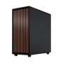 Fractal Design North Charcoal Black Tempered Glass Dark - Façade en Bois de Noyer – Panneau latéral en Verre – Deux Ventilateurs