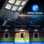 PEAKRO Lampadaire Solaire Exterieur 400W, 6000K Lumière Solaire Exterieur avec Télécommande, IP67 Étanche Spot Solaire Detecteur
