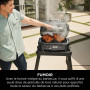 Ninja Woodfire Barbecue électrique et fumoir Pro XL avec thermomètre, barbecue et Air fryer d'extérieur 4-en-1 avec système Smar