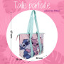 Cabas Stitch Fille – Grand Tote Bag pour Plage, Piscine ou Voyage – Léger, Zippé, Motif Angel & Stitch – Accessoire Été Enfant o