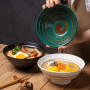 YUN TAO Set de 4 Bols à Ramen en Céramique (1040 mL) - Grands Bols Japonais pour Salade, Udon, Soba, Pho, Pâtes et Soupes Noodle