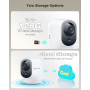 COCOCAM 2PCS 2K Camera Surveillance WiFi Interieur sans Fil Pan/Tilt à Batterie 5200mAh, pour de Bébé/Animaux/Sécurité Domestiqu