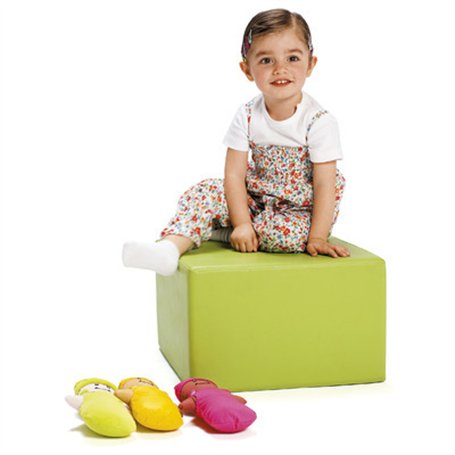 Pouf carré vert