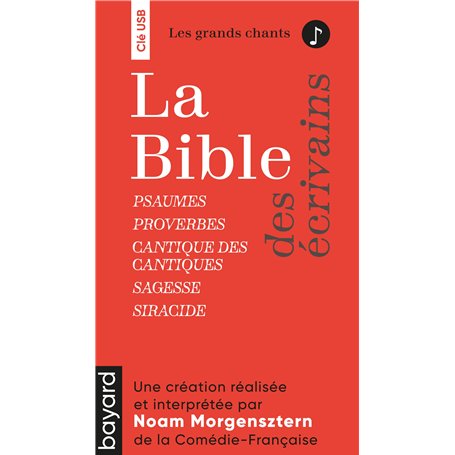 Clé USB : La Bible des écrivains - Les grands chants