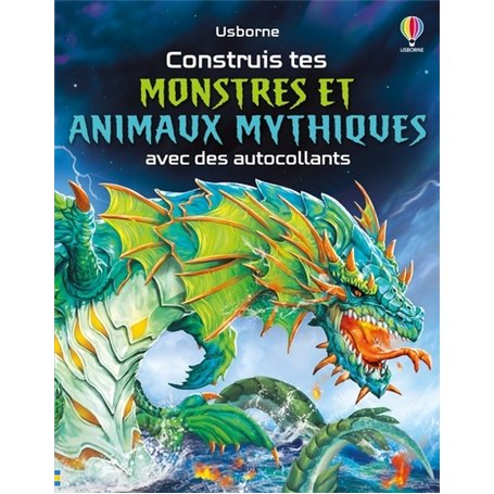 Construis tes monstres et animaux mythiques avec des autocollants - Volume double - Dès 5 ans