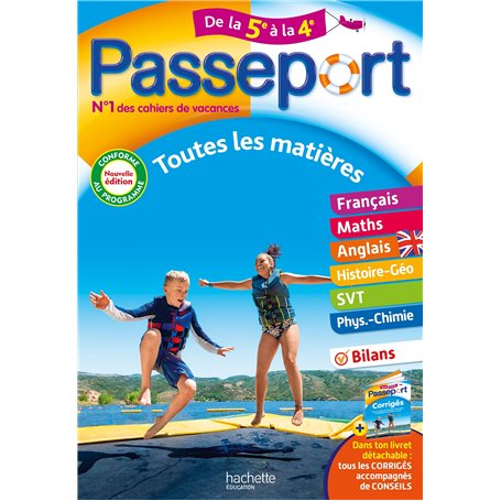 Passeport - Toutes les matières - De la 5e à la 4e - Cahier de vacances 2025