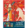 L'art à la manière décalcomanies la dame à la licorne - pochette avec accessoires