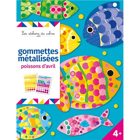 Gommettes métallisées poissons d'avril - pochette avec accessoires NED
