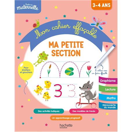 Toute ma maternelle - Mon cahier effaçable - Ma petite section (3- 4 ans)