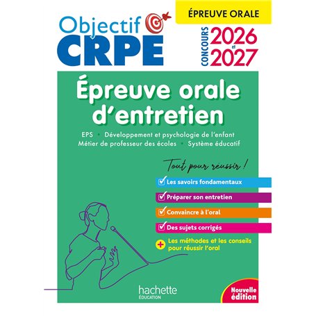 Objectif CRPE 2026-2027 - Épreuve orale d'entretien M2/L3